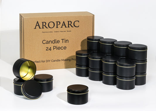 Aroparc 12 Pack 10oz Black Candle Jars with Lids, Bulk Candle Container Tumbler Jar for Candle Making Candle Tins Candle Maki