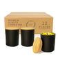 Aroparc 10 fl.oz Candle Jars with Bamboo Lids - 8090-NJ-Black