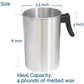 Candle Making Pouring Pot 4 pounds, Candle Wax Melting Pot, Dripless Pouring Spout and Heat-Resistant Handle