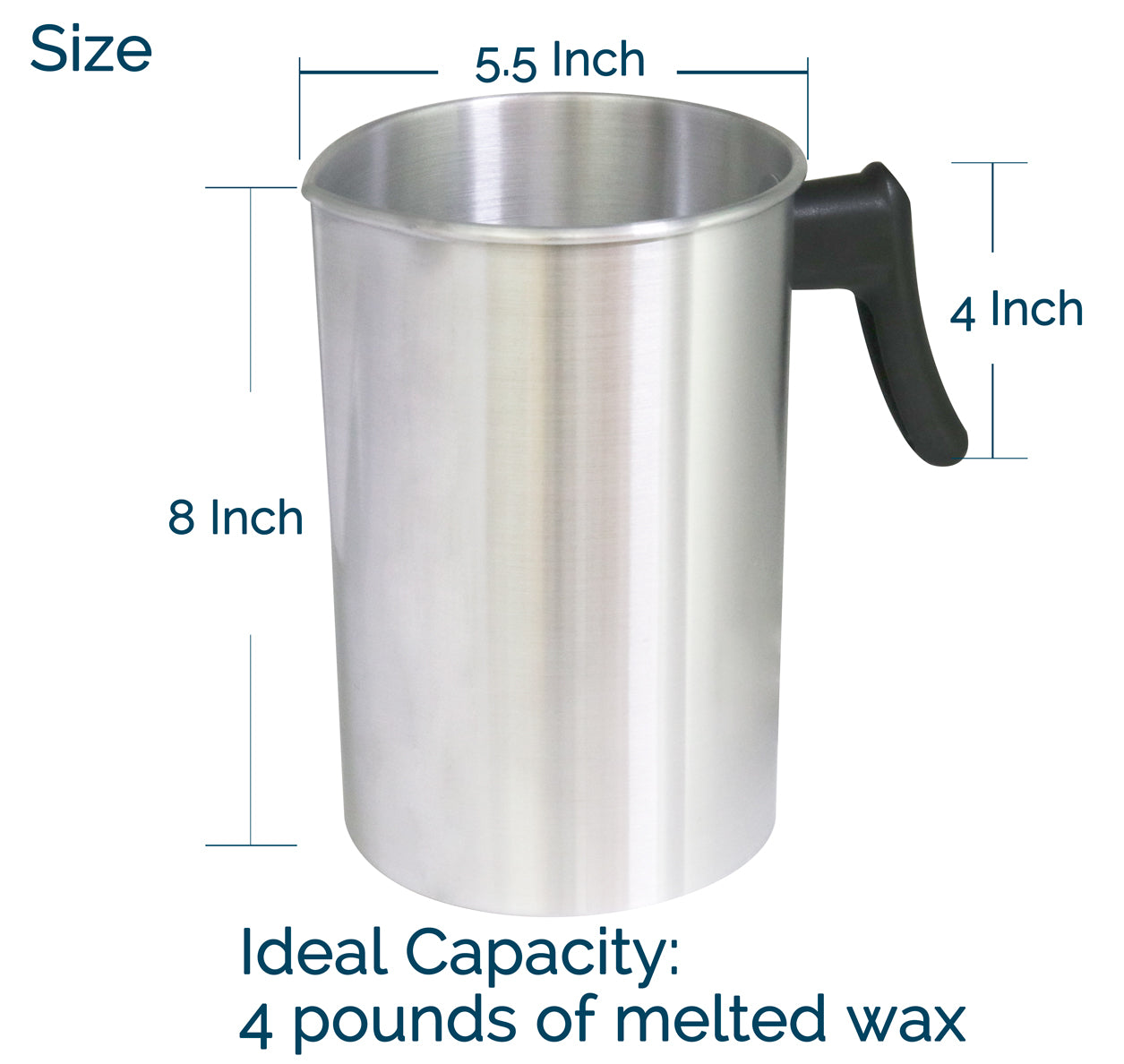 EricX Light Candle Making Pouring Pot,2 pounds,Double Boiler Wax Melting  Pot,Dripless Pouring Spout