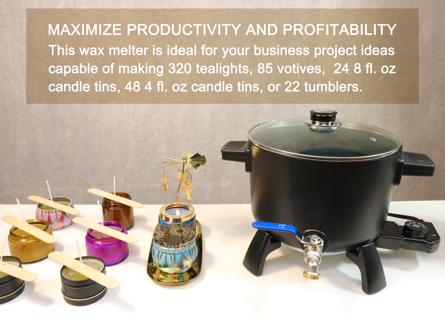 Wax Melter for Candle Making, 6Qts Candle Wax Melting Pot with Spout for  Soy Wax Soap Base Easy Pour & Non-Stick & Temps